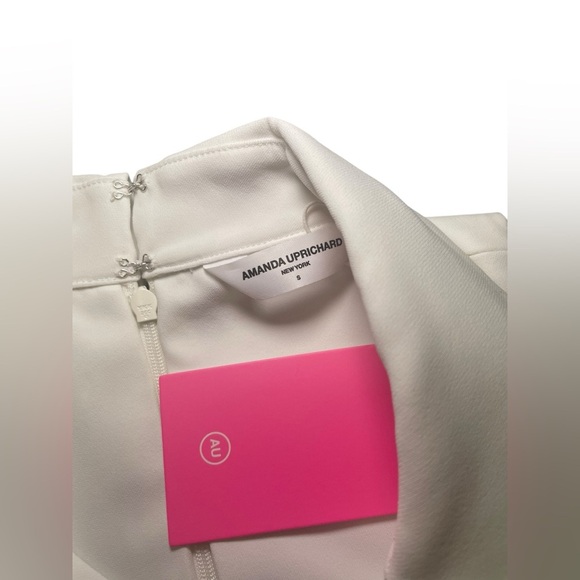 Amanda Uprichard Augusta Dress Pink White Colorblock Size Small - Picture 7 of 7